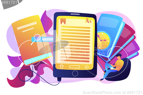 Image of Ebook concept vector illustration.