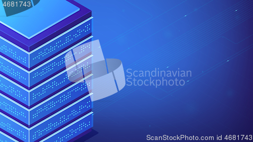 Image of Isometric data lake concept.