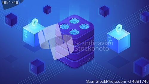 Image of Etherium platform concept. Vector illustration