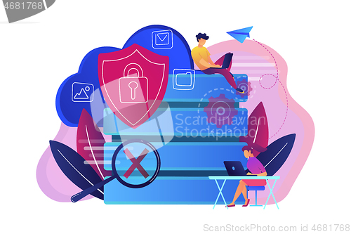 Image of Data protection concept vector illustration.