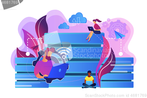 Image of Database concept vector illustration.