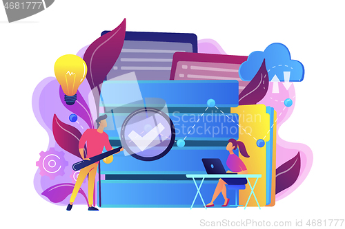 Image of Big data analytics concept vector illustration.