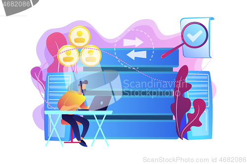 Image of Management information system concept vector illustration.