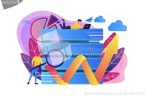 Image of Big data tools concept vector illustration.