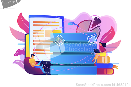 Image of Data entry concept vector illustration.