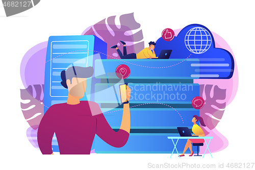 Image of Proxy server concept vector illustration.