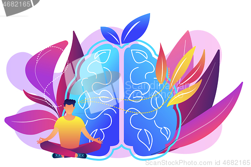 Image of Mindfulness concept vector illustration.