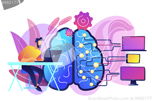 Image of Artificial intelligence concept vector illustration.