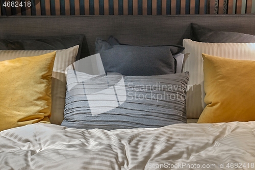 Image of Bedroom bed with pillows