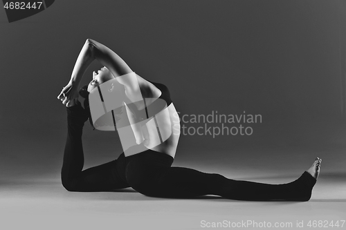 Image of Girl dancer warming up