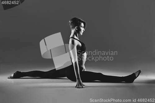 Image of Girl dancer warming up