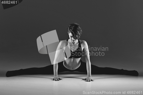 Image of Girl dancer warming up