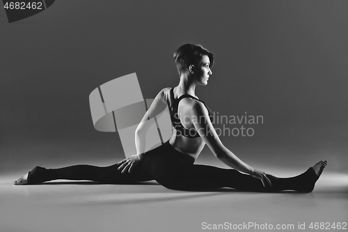 Image of Girl dancer warming up