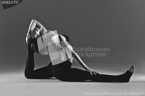 Image of Girl dancer warming up