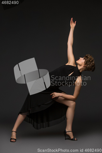 Image of girl dancer in tango dress