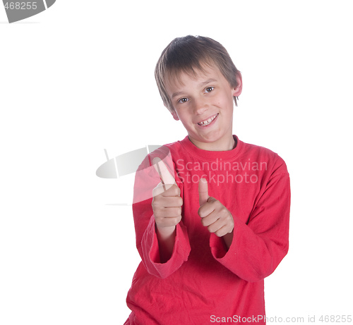 Image of boy thumbs up
