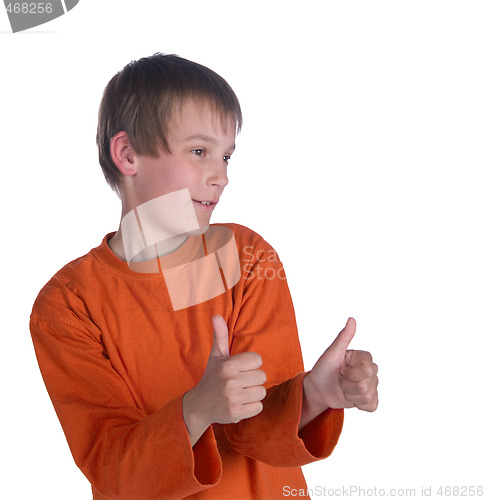 Image of boy thumbs up