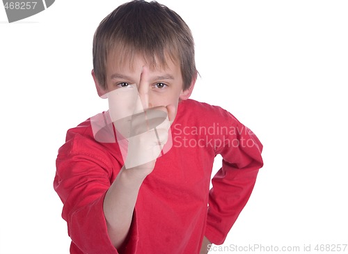 Image of boy pointing