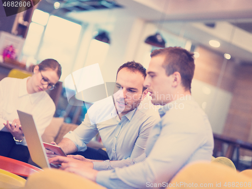 Image of Startup Business Team At A Meeting at modern office building