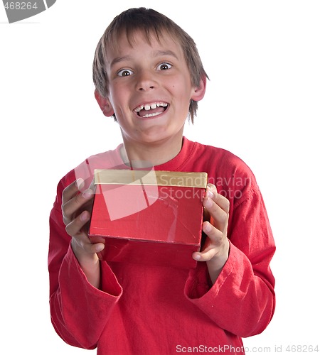 Image of boy with present