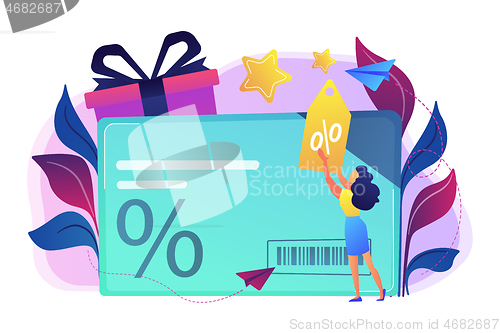 Image of Discount and loyalty card concept vector illustration.