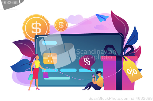 Image of Debit card concept vector illustration.