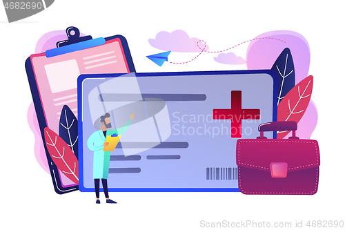 Image of Healthcare smart card concept vector illustration.