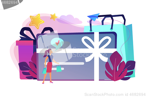 Image of Gift card concept vector illustration.