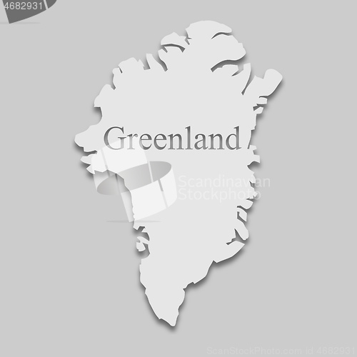 Image of map of Greenland in a light tone