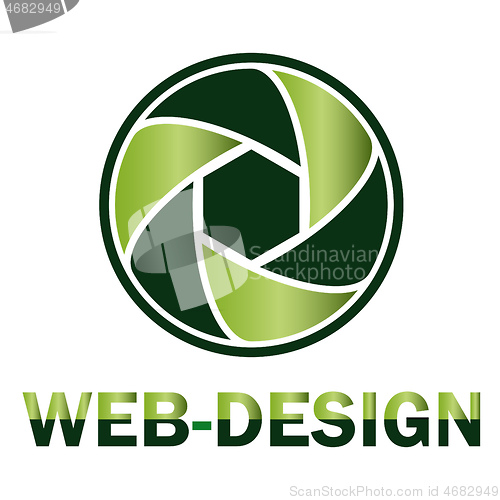 Image of logo for photos in green style