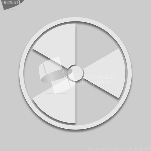 Image of radioactive contamination sign in bright tone