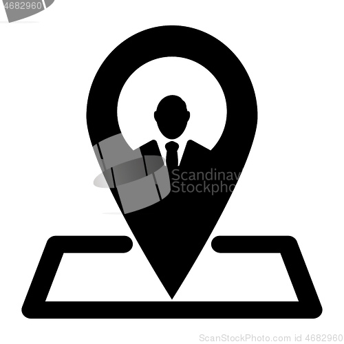 Image of Map pointer icon in black