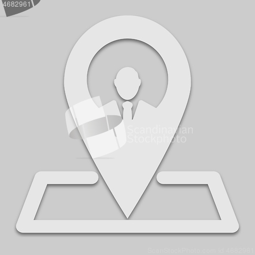 Image of Map pointer icon in white style