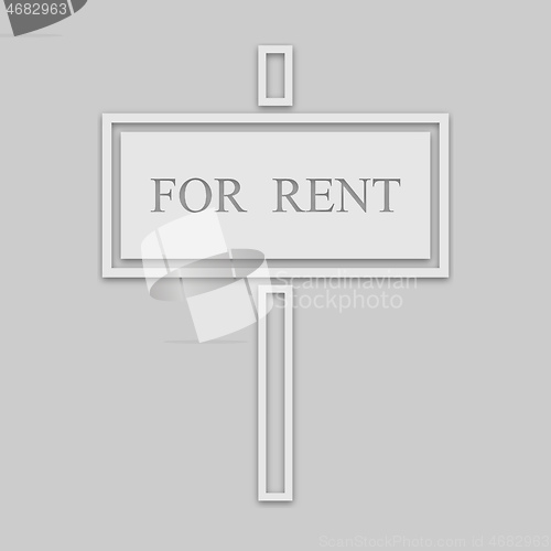 Image of rent inscription on blackboard