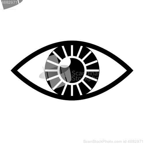 Image of Eye icon in white style 