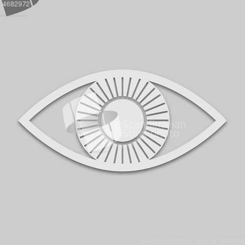 Image of Eye icon in white style 