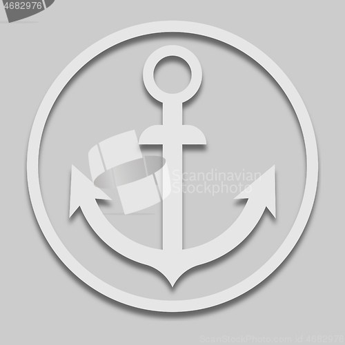 Image of ship anchor in bright tone