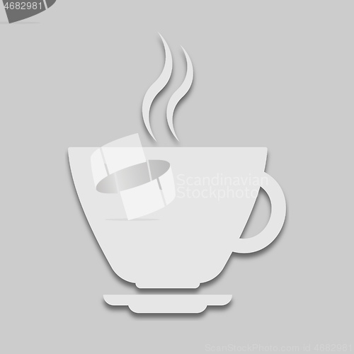 Image of a cup of coffee in a light tone