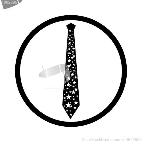 Image of black tie in a circle