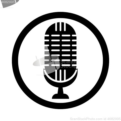 Image of microphone for singing in the circle