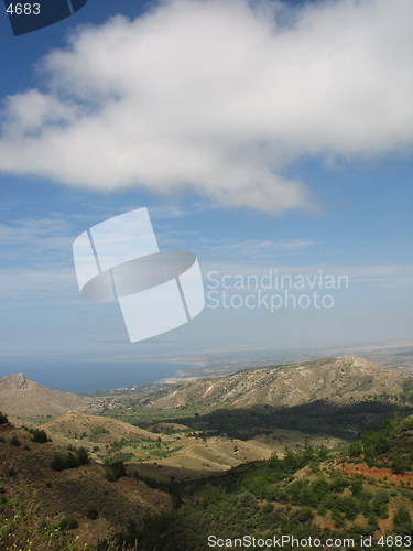 Image of Mountains and clouds. Cyprus