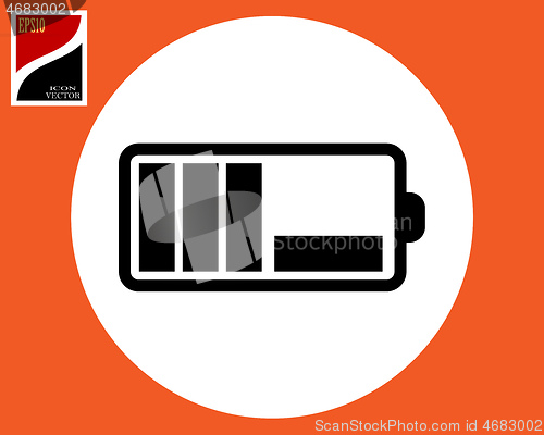Image of weak battery charging in black tone