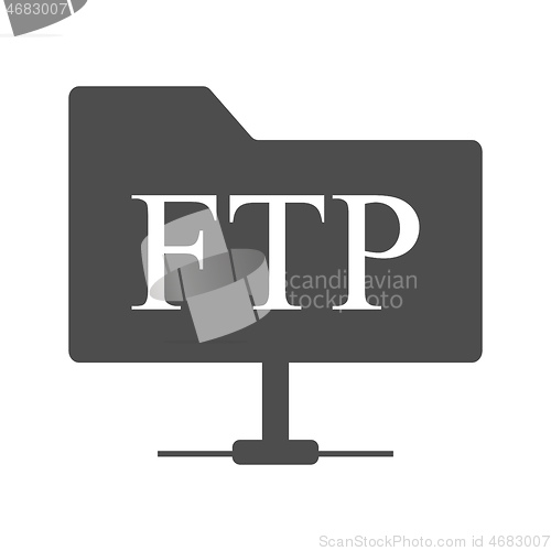 Image of Ftp icon vector images in gray style