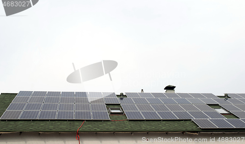 Image of solar panels on the roof of the house