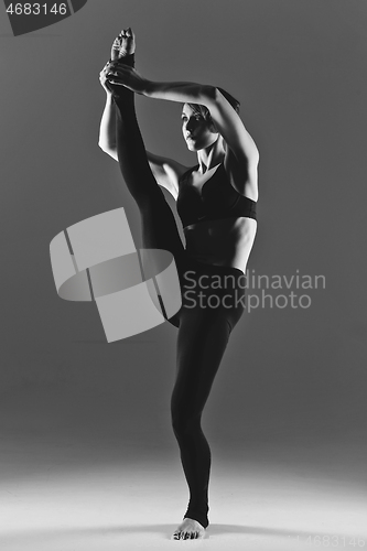 Image of Girl dancer warming up