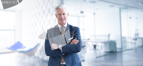 Image of Senior businessman in his office