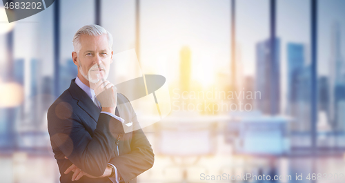 Image of Senior businessman in his office