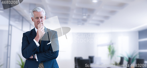 Image of Senior businessman in his office