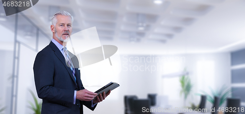 Image of Senior businessman in his office