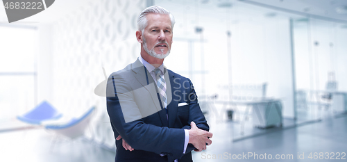 Image of Senior businessman in his office